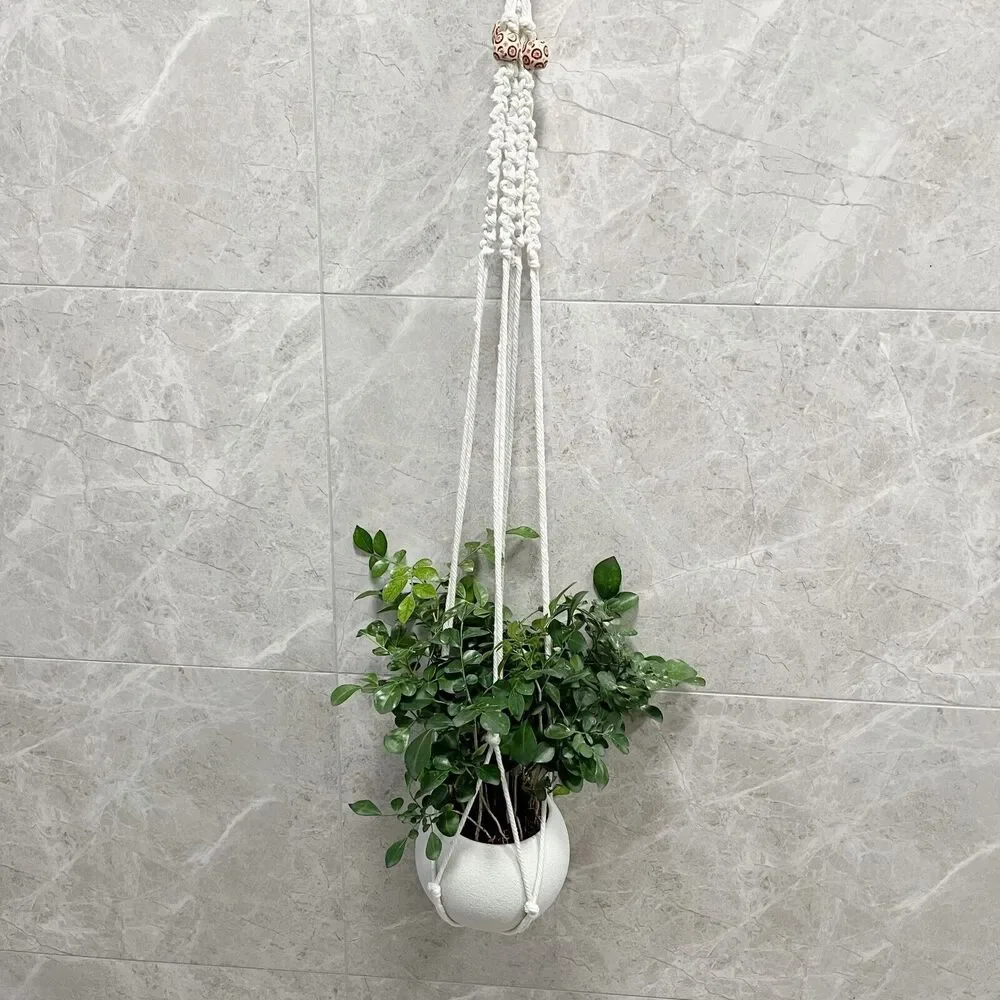 2Pcs Handmade macrame Plant Hangers Plant Pot Hanging Racks Flower Basket